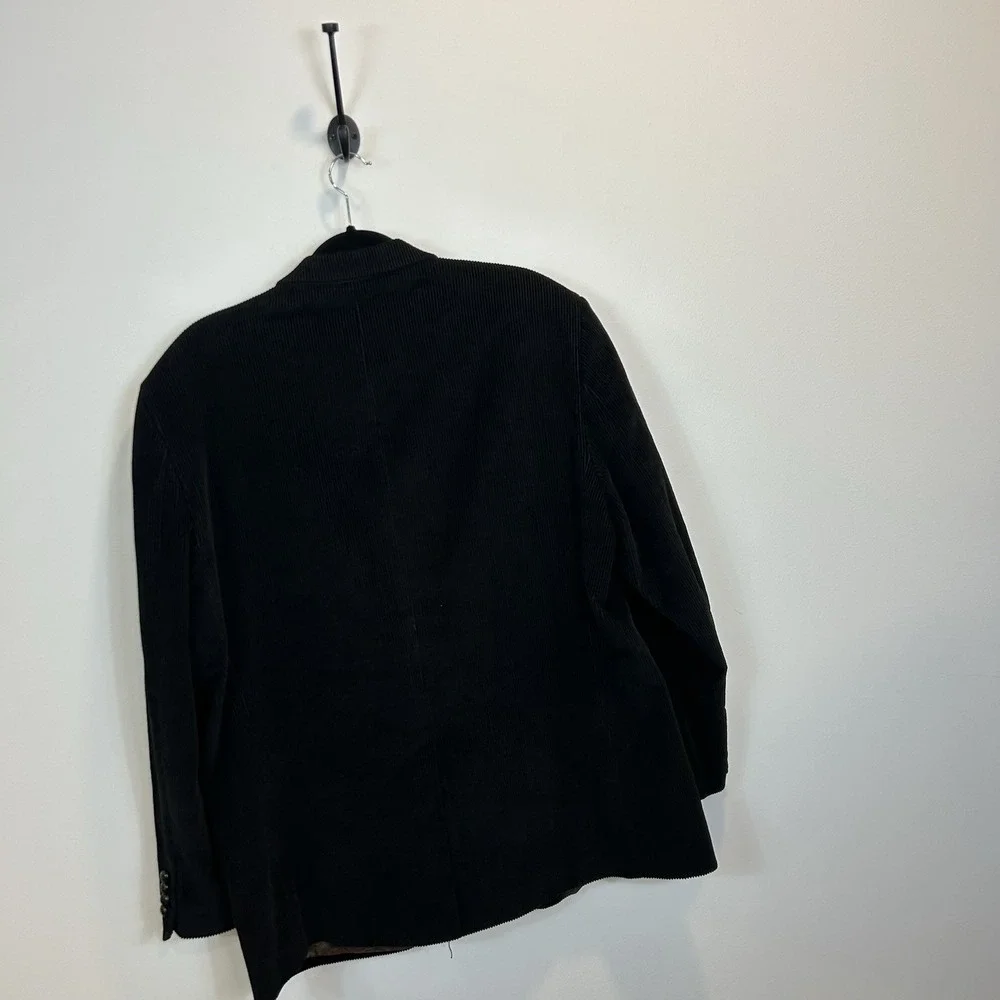 Lauren Ralph‎ Lauren Black Corduroy Blazer Mens Cotton Two Button 46R